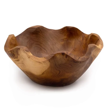 Közepes Sima Teakfa Tál - 21x9cm