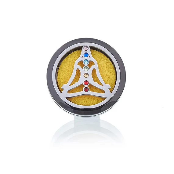 Autós Aroma Diffúzor - Pewter Yoga Chakra - 30mm