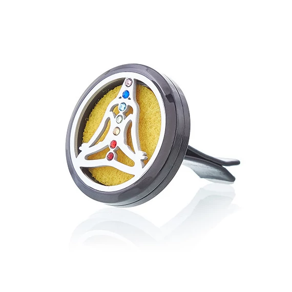 Autós Aroma Diffúzor - Pewter Yoga Chakra - 30mm