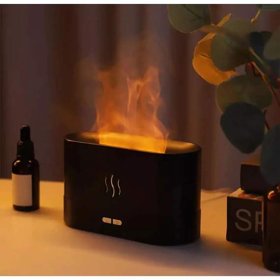 Himalája Aroma Diffúzor - USB - Távirányítóval - Lángoló hatás