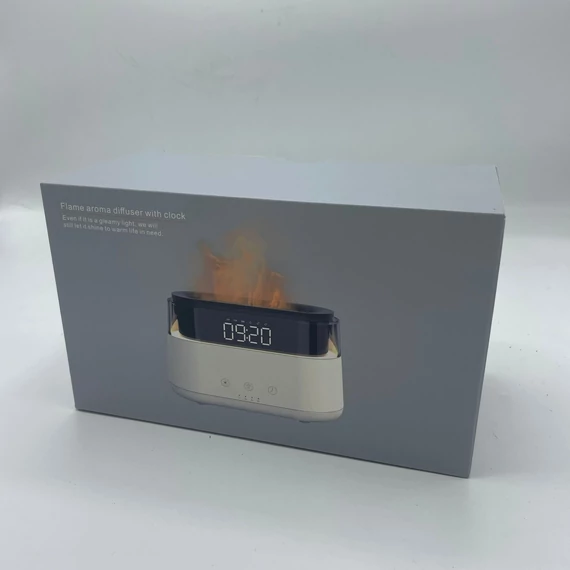 Modern Aroma Diffúzor - Led Óra - USB - Lángoló hatás