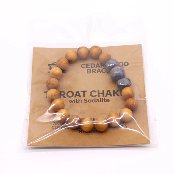 Cédrusfa Torok Chakra Karkötő Szodalittal 