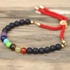 18K Aranyozott Drágakő Karkötő - Lávakő Chakra
