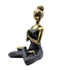 Yoga Lady Szobrocska - Bronz & Fekete 24cm