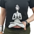 Yoga Lady Szobrocska - Ezüst & Fehér 24cm